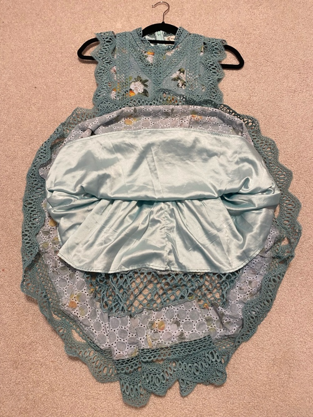 Joyfolie Mia Joy childrens size 8 blue floral lace dress - Picture 5 of 6